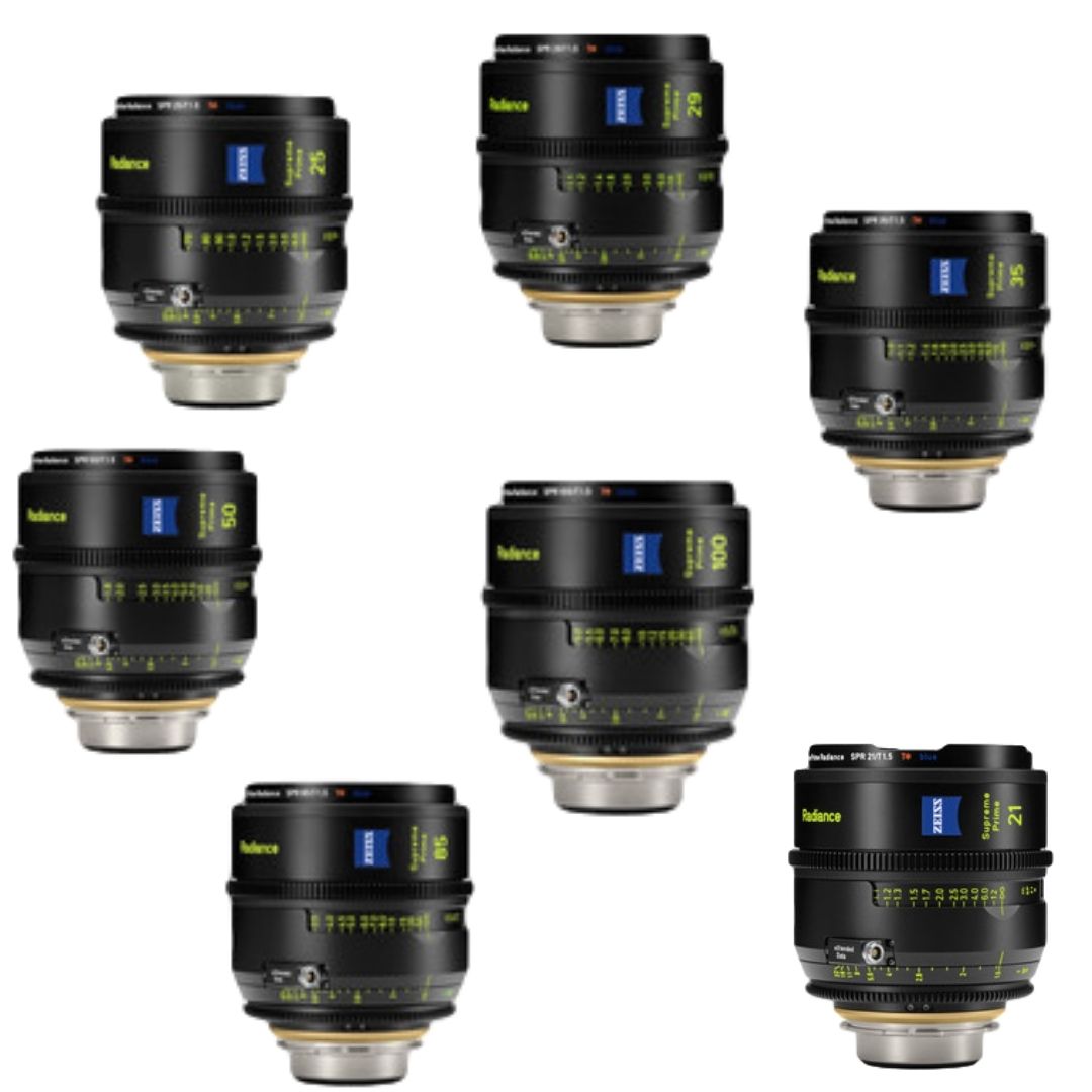 ZEISS Supreme Prime Radiance 7 Lens Set- 21, 25, 29, 35, 50, 85, 100mm Buy ZEISS Supreme Prime Radiance 7 Lens Set- 21, 25, 29, 35, 50, 85, 100mm at New Life Cine. Inspected, verified, and protected by white-glove escrow with i...