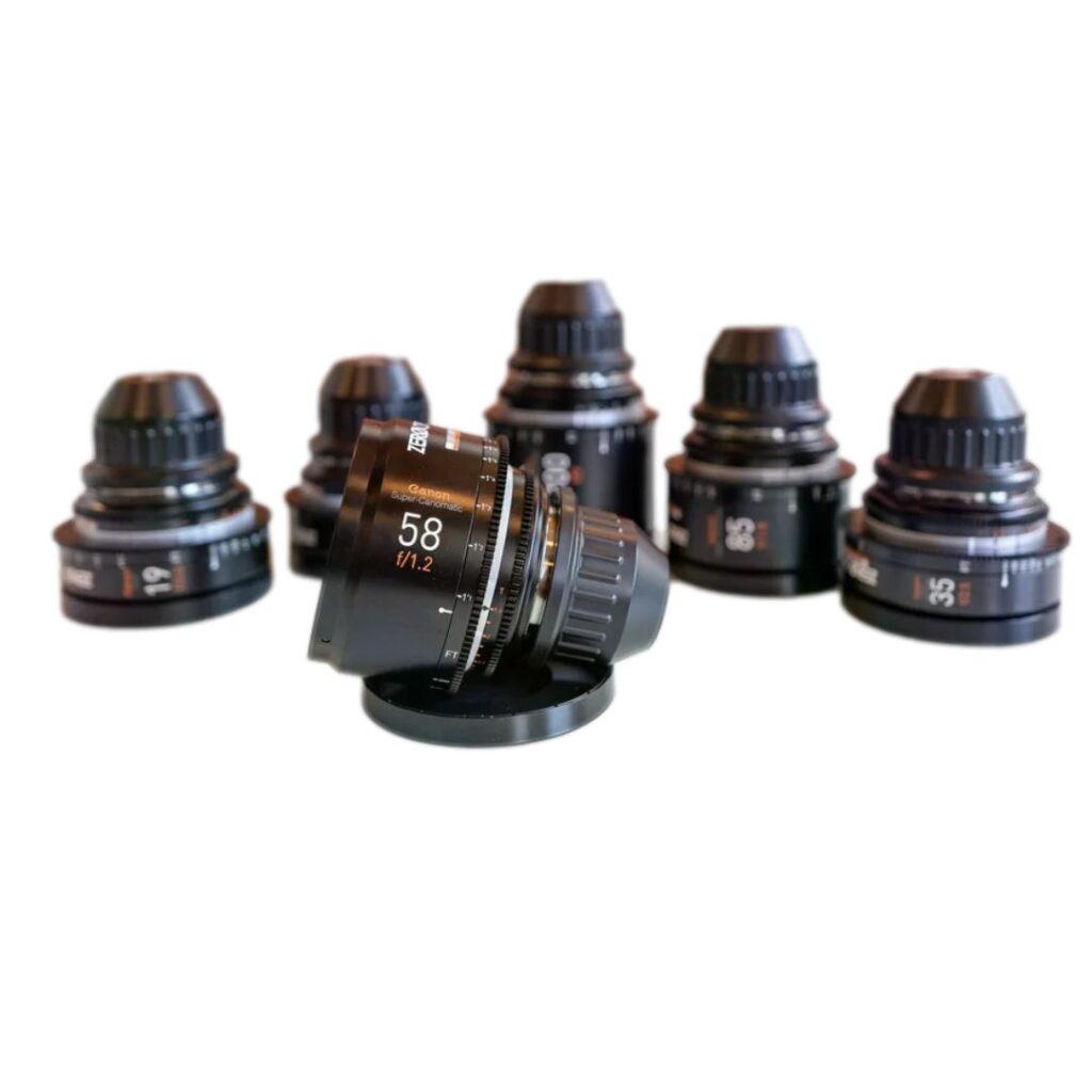 Zero Optiks Rehoused Canon Super Canomatics 7 Lens Set — 19, 25-x, 35, 58,  85, 100,135mm